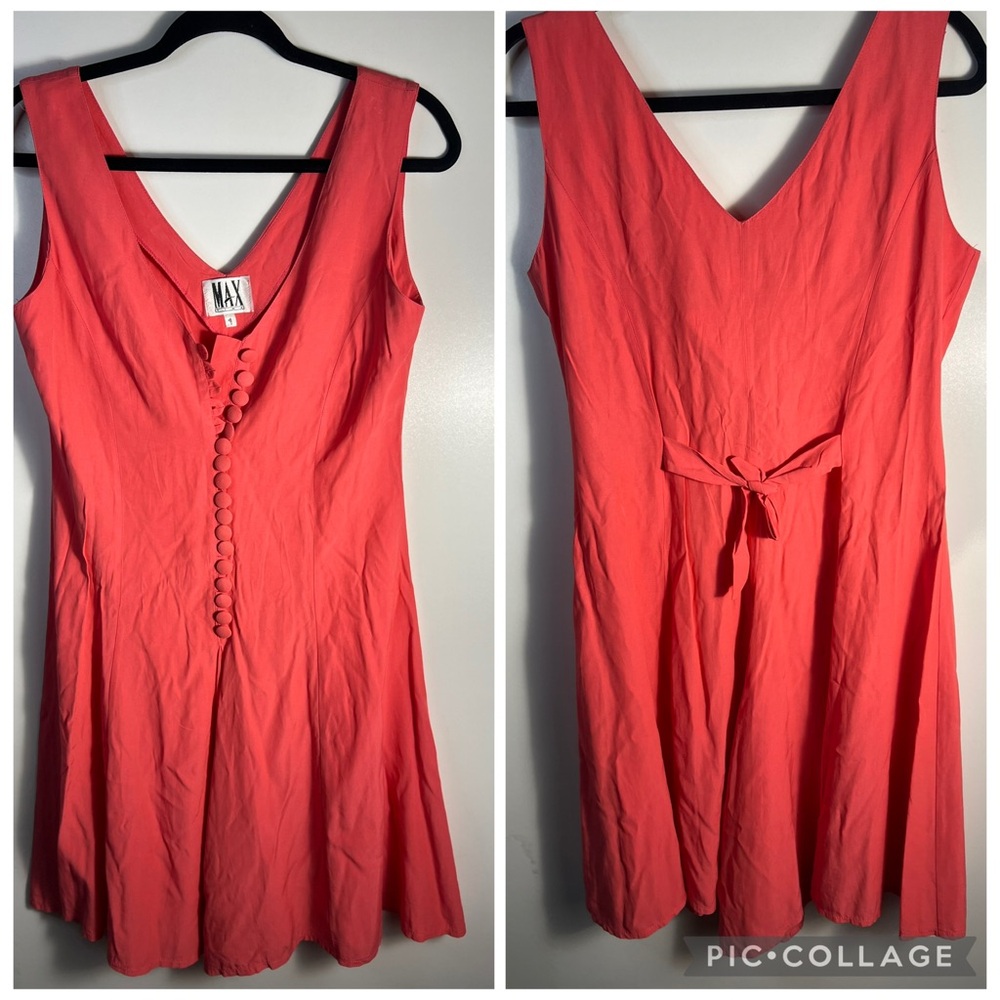 MAX Vintage Flowy Button Down Romper Sz Medium